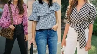 Designer Plaid checkered crop top ideas 2020
