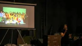 Wendy Goudie of Get Bent Yoga & Dance presenting at PechaKucha 6, 2016