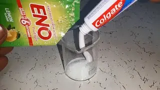 diy |  Eno Vs Colgate | Science experiments | Mixing Eno Into Colgate Toothpaste And Shampoo