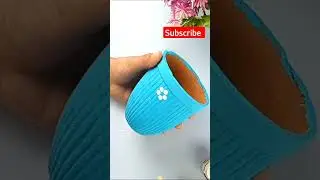 Flower Pot 💐 #shorts #youtubeshorts #flowerpot #pakshimacreations #artandcraft #newwork