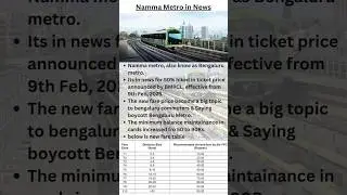Namma metro fare hiked 50% l Bengaluru | part 1.   #youtubeshorts #shorts #shortsfeed
