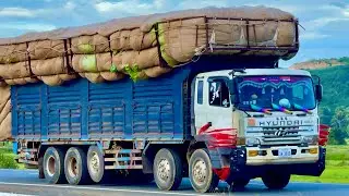 Hyundai Heavyvehicle Truck Driver On The Road,Dump Trucks,Cement Trucks Trailer,Heavy Trucks on Road