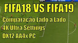FIFA 19 vs FIFA 18 em 4K - Os gr&aacute;ficos do Campo pioraram bastante!