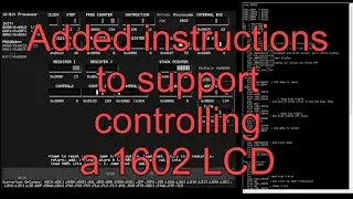 16-bit Processor: Prototyping on FPGA. Enough instructions now to support controlling a two-line LCD