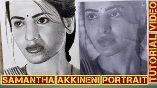 samantha akkineni portrait|tutorial video |By-Ravi Tiwari #samantha #tutorial #samanthaakkineni #art
