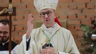 Zakończenie i błogosławieństwo podczas Mszy św. odpustowej św. Wincentego Pallottiego w Łodzi