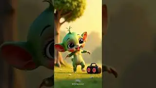 Cute Baby Alien Dancing in the Garden | #cute #cutebaby #cutealien