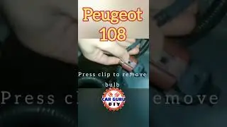 Peugeot 108 how to replace headlight bulb HIR2  12V 55W Bulb @CarGuruDIY #CarGuruDIY