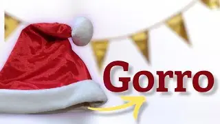 GORRO DE TELA DE PAPÁ NOEL/MUY FÁCIL DE HACER 🌞🧑‍🎄🎄