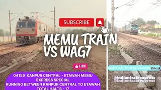 04159 Special Memu Train VS WAG 7 ACCELERATION Mode On 🚂