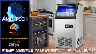 Describing Hothope Commercial Ice Maker with 120 Lbs Daily Capacity, Amazon