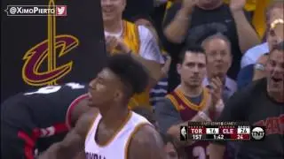 Iman Shumpert Posterizes Serge Ibaka   Raptors vs Cavaliers   Game 1   May 1, 2017   NBA Playoffs