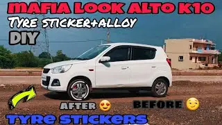 ALTO TYRE STICKER | FINALLY INSTALLING TYRE STICKERS IN MY MODIFIED ALTO K10 | COMPLETE INSTALLATION