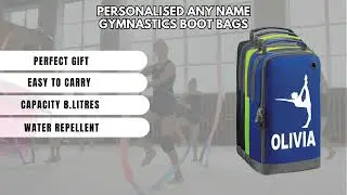 Personalised Name Gymnastics Boot Bags Dance Ballet Cheerleader Street Dancer Custom Kit Travel Bag