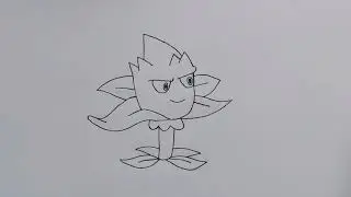 Drawing Red Stinger from Plants Vs Zombies 2 (no color)