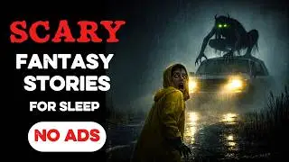 🛑 NO ADS 🛑 6 HOURS of FANTASY Horror Stories to Fall Asleep To | Gentle Rain + Black Screen