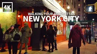 [4K] NEW YORK CITY - Evening Walk Manhattan, 3rd Avenue & 14th Street, Travel, NYC, USA