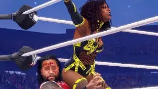 WWE 2k25 MODS: Наоми против Джимми Усо и вонючки #межгендерный #рестлинг