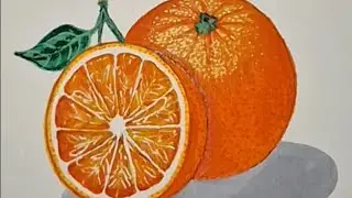The Secret to Drawing Hyper Realistic Orange Tutorial #drawingideas #artsy #watercolorpainting #art