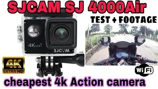 SJCAM Sj4000 Air || best cheapest & budget 4K action camera || video footage + test