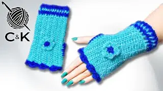 Crochet Fingerless Gloves In 15 Minutes Tutorial 💖 