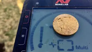 Minelab Equinox 800 находит золотую монету