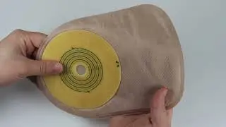 Ostomy bag beige closed bag(15-50mm)