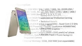 Samsung Galaxy Alpha G850a AT&T Unlocked Cellphone, 32GB, Gold.mp4