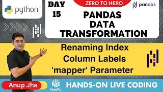 Day - 15 | Pandas rename() Method |mapper param |data manipulation | data transformation in python