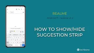 How to Show/Hide Suggestion Strip - realme [Android 11 - realme UI 2]