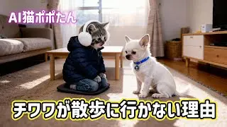 AI猫ポポたん 愛犬チワワが散歩に行きたがらない！ その理由をポポたんが解決する