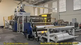 High Speed 2400MM Cast PE Stretch Film Production Line With Automatic T die & Thickness Gauge