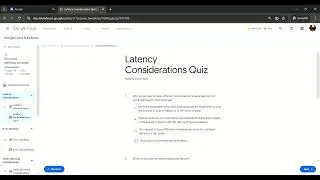 Google Cloud Skills Boost - Latency Considerations Quiz | Quiz 1 | Full Solution