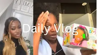 VOLG | finally relaxed my hair￼ after being ￼￼ natural for 7years | cleaning up my room + more