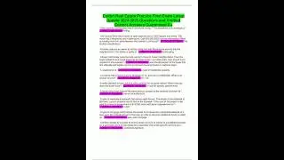 Colibri Real Estate Practice Final Exam Latest Update 20242025 Questions and Verified Correct Answer
