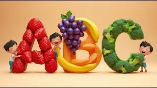 ABC with Food 🍓🍌 | Fun Alphabet Song for Kids | Learn the alphabet
