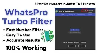 How to filter bulk whatsapp numbers | Whatsapp Number Checker | WhatsPro Turbo FIlter | 100% Working