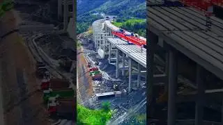The construction site of Anpan Expressway is super shocking #infrastructure #bridge #mountains