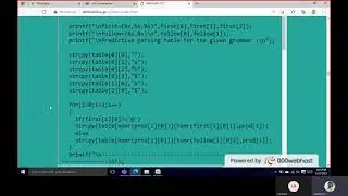 SSCD lab Programs part 4 construct Predictive  /  LL(1) Parsing  Table  for  the  grammar