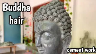 lord Buddha hair / buddha face/ cement work /by Mohit sharma