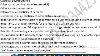 A2 Business Paper 3 guess paper October November 2025 | predictions of business paper 3 p3