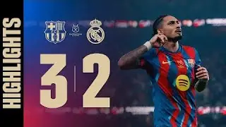 HIGHLIGHTS | FC BARCELONA 3 vs 2 REAL MADRID | SPANISH SUPER CUP FINAL | EL CLASICO 🔵🔴