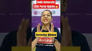 DU Counseling Good News🥳| Correction Window Extended #shorts