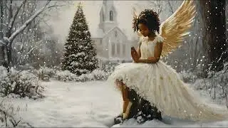 Peaceful Christmas Angel Screensaver with Gospel Christmas Music, Holiday Tv Art