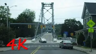 ⁴ᴷ Rondout Creek (Wurts Street) Suspension Bridge southbound [4K VIDEO]