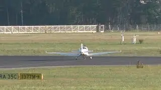 Austrian Aviation Training Aquila A210 takeoff at Graz Airport | OE-CSS