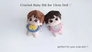 Crochet Baby Bib for 10cm Doll | Mavy Crochet