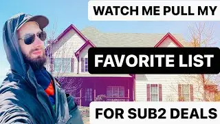 #42 - Best List for Finding SUB2 Deals using PropStream