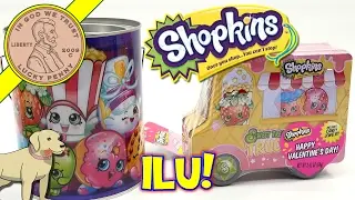 Shopkins Valentines Sweet Treat Tin Candy Jewelry & Paint Can Mailbox