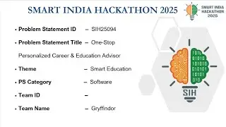 One-Stop Personalized Career & Education Advisor - SIH25094